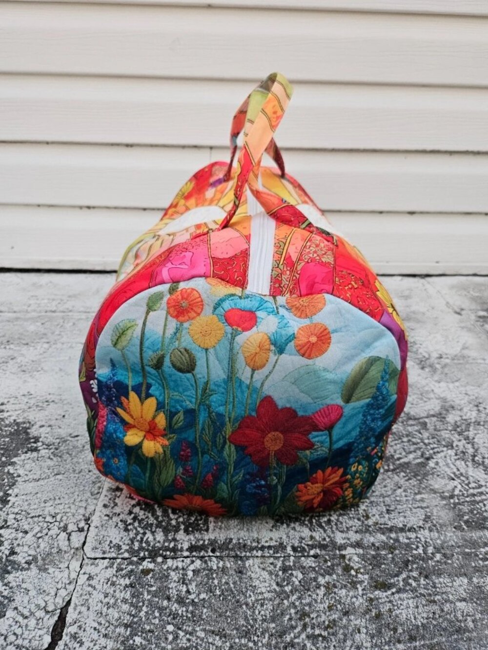 Fashion Duffle Bag Fabric Floral Print Color Ful Sun Flowers Sunny Bag - Picture 7 of 11